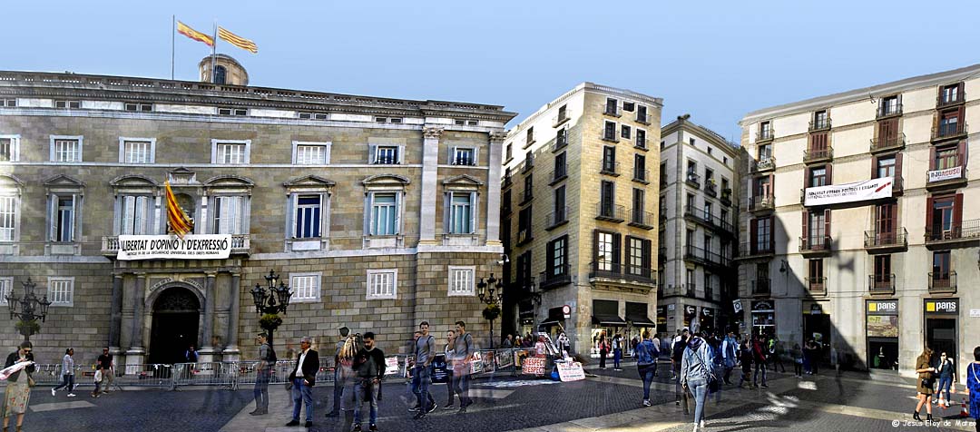 Retirada lazo Generalitat Foto Eloy de Mateo